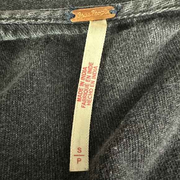 Free People Soundwave Denim Halter Maxi Dress in Black Size Small Bohemian - Picture 9 of 11